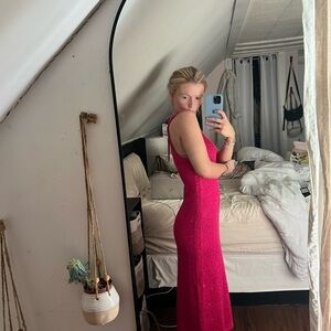 Sparkling Pink Sleeveless Dress